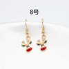Christmas cartoon earrings, European style, suitable for import