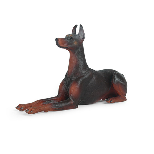 Simulated static animal model children's gift toy new solid Doberman dog object dog decorative ornaments hand figure
