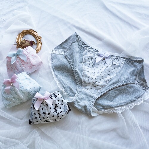 Foreign trade daily single cotton large size fat MM high waist lace women's underwear large size fat 200 pounds underwear