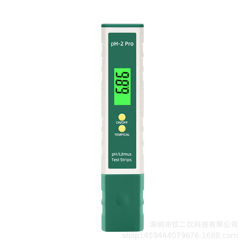 跨境现货PH-2水质笔水质检测带试纸功能PH酸碱测试计检测仪温度计
