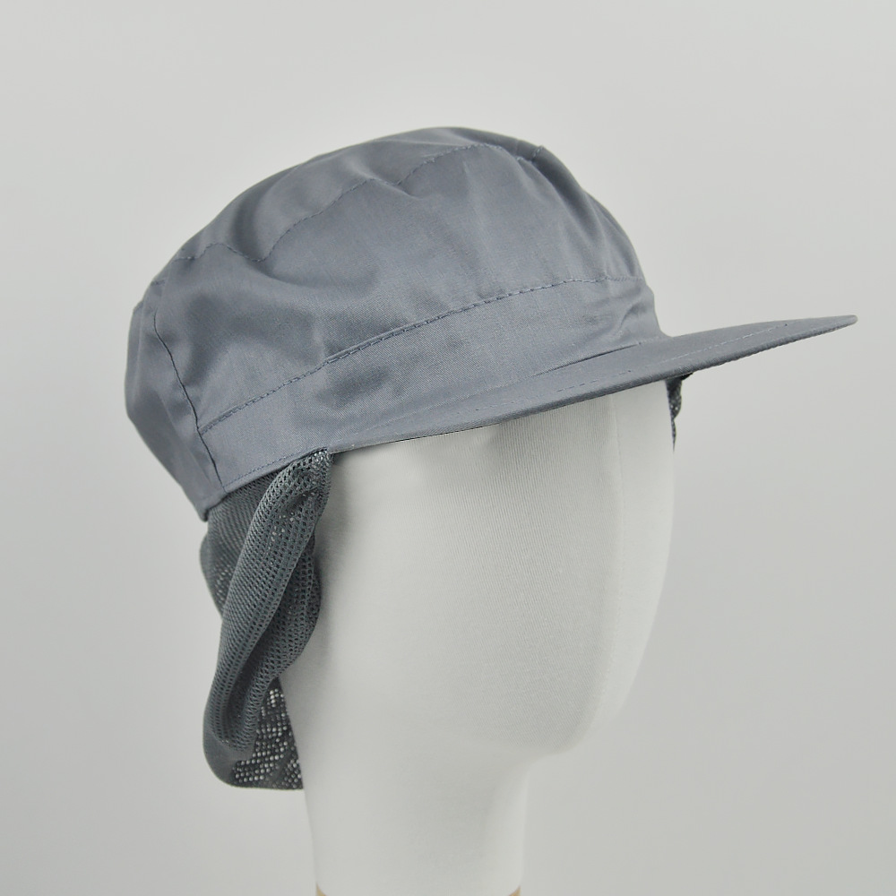 Sombrero de comida tapa de malla transpirable taller tapa de trabajo a prueba de polvo fábrica de alimentos con borde blanco puntera verano hombres y mujeres