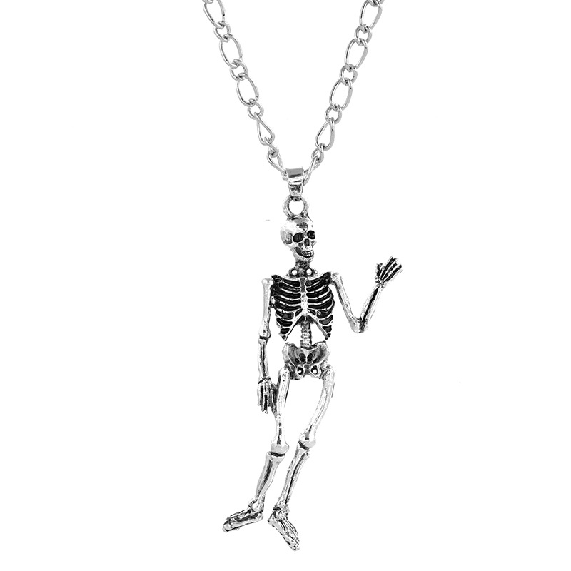 Fashion Skull Human Bone Unisex Long Exaggerated Necklace display picture 2