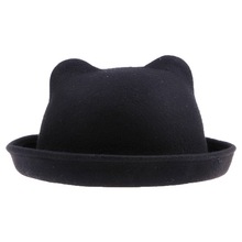 冬天韩版潮流可爱猫耳朵礼帽 圆顶户外亲子帽 跨境爆款情侣帽子