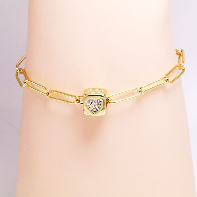 4g Weight Zircon Inlay Material Charms, Bracelets, Necklace Classification 1 Piece Quantity Holiday, Daily Occasion Copper Material Geometric, Devil's Eye, Heart Shape Pattern Women's Gender Plating, Inlay Design Basic, Modern Style, Classic Style Style Copper Plating Inlay Geometric Devil's Eye Heart Shape Zircon Charms Bracelets Necklace 无