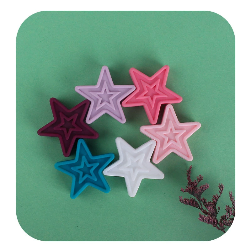 Звезда силиконовая молярная игрушка гелевый браслет цепочка для сосков Аксессуары для ожерелья пятиконечная звезда DIY Детские аксессуары