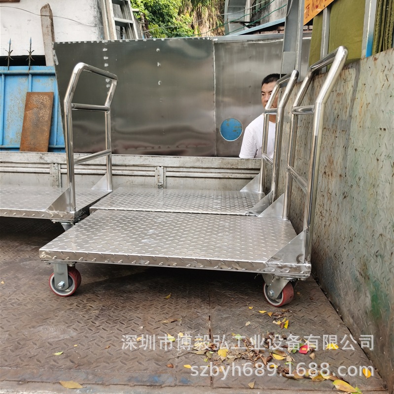 深圳静音不锈钢手推车 深圳物流手推车 深圳不锈钢手推车厂家