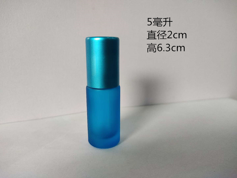 Doterui 10ml botella de bola de rodillo esmerilado colorido botella de cuentas botella de aceite esencial de vidrio botella de aceite de labios botella vacía entrega de fábrica