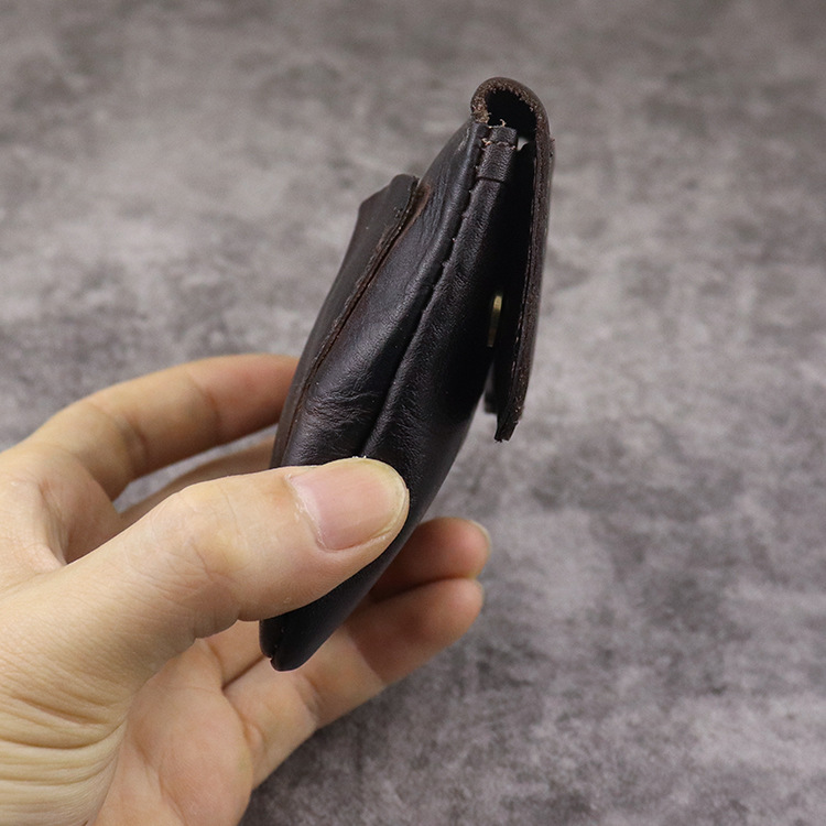 New Plant Tanned Leather Zero Wallet for Women's Minimalist Cover Style Large Capacity Card Storage Used Wrinkle Bag_voghion.com