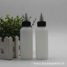 100毫升半透明圆肩塑料瓶 120ML耐腐蚀PE化工瓶 啫喱水瓶尖咀盖瓶