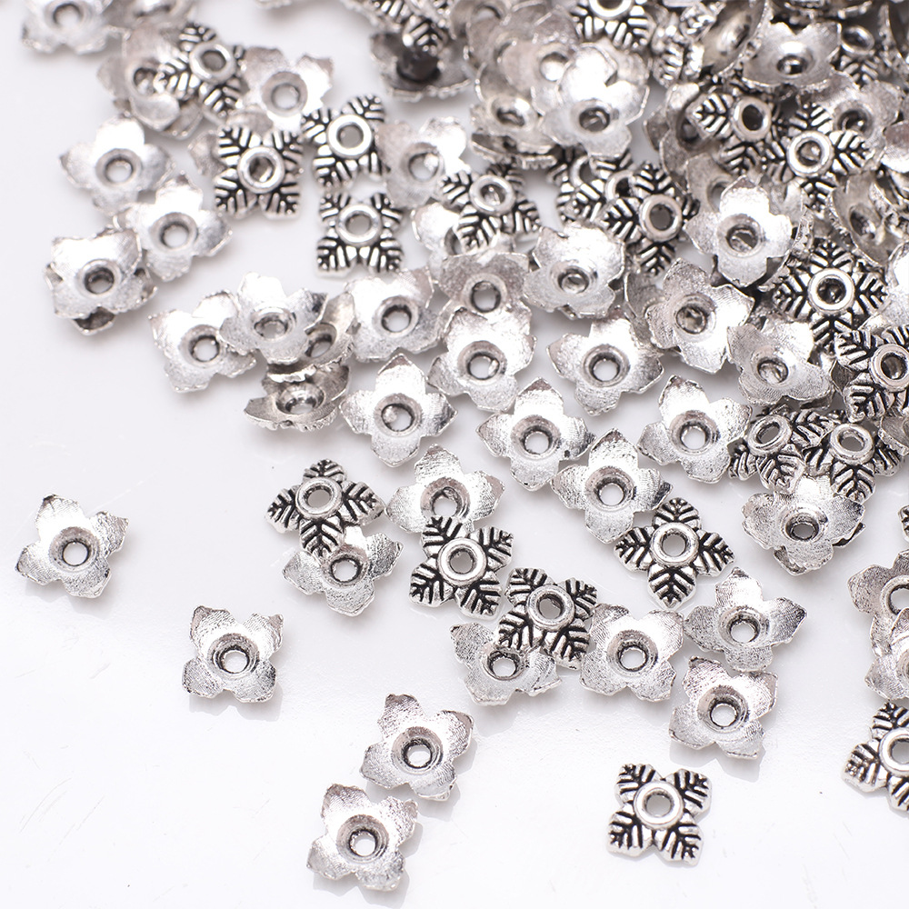 100 PCS/Package Metal Flower Flower Shape Bead Caps Simple Style display picture 4