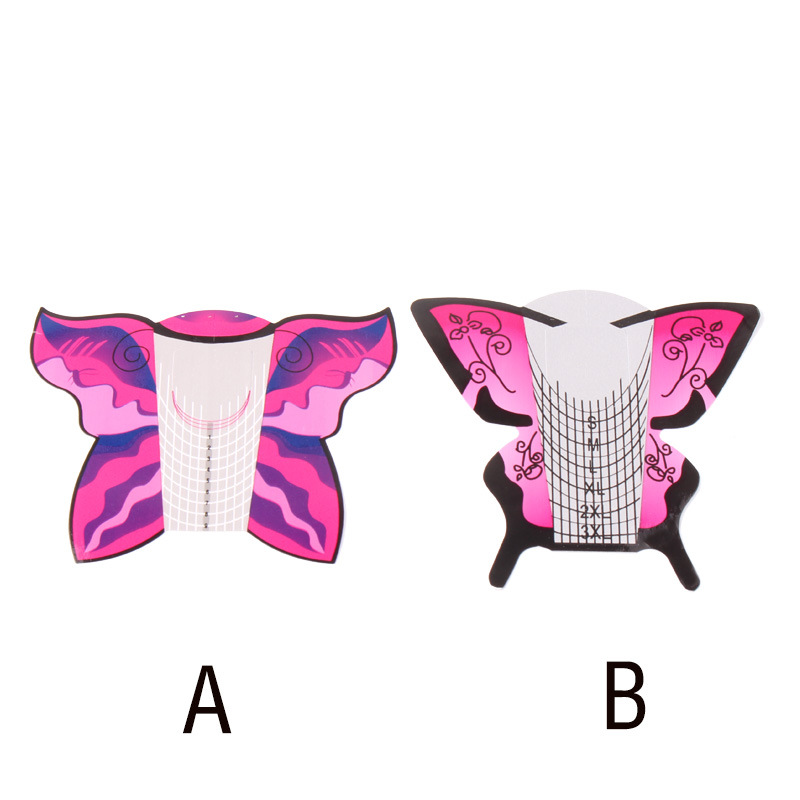 Manicure extensión de papel de papel de mariposa para hacer cristal francés de uñas herramienta de extensión de uñas de fototerapia 300 piezas / rollo