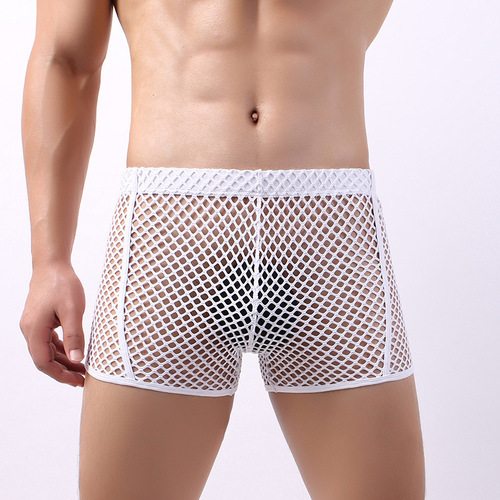 Wholesale Mesh Men's Aro Pants Japanese Style Sexy Sexy Shorts Fishnet Breathable Transparent Pajama Pants AliExpress