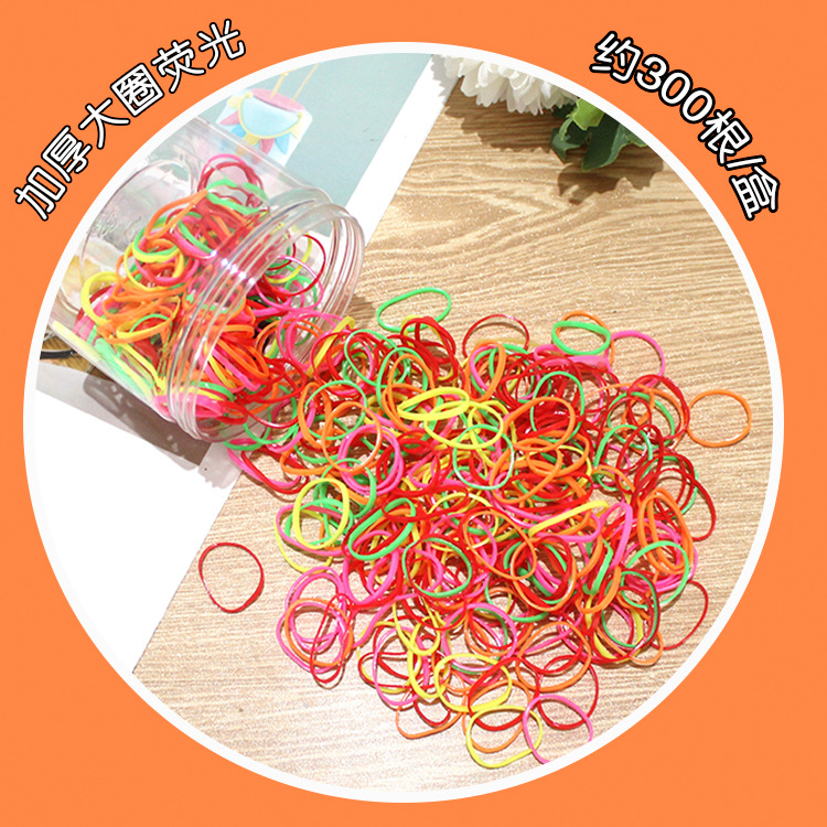 Storage Box Disposable Girls' Baby Rubber Band Thickened Non tangled Hair Children's Head Rope Black Small Hair Ring