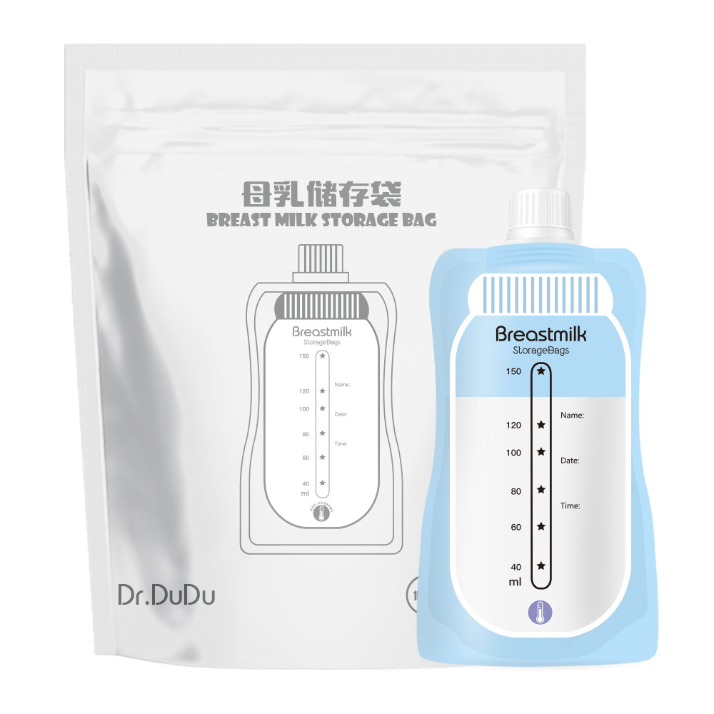 Dr.DuDu 150ml小容量感温母乳保鲜袋储奶袋可连接吸奶器50枚|ms