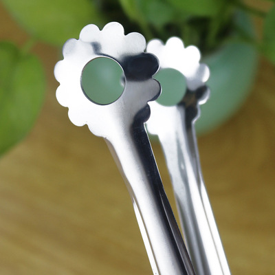 不锈钢食品夹创意向日葵花厨房用品夹子防烫防油烧烤夹面包食物夹