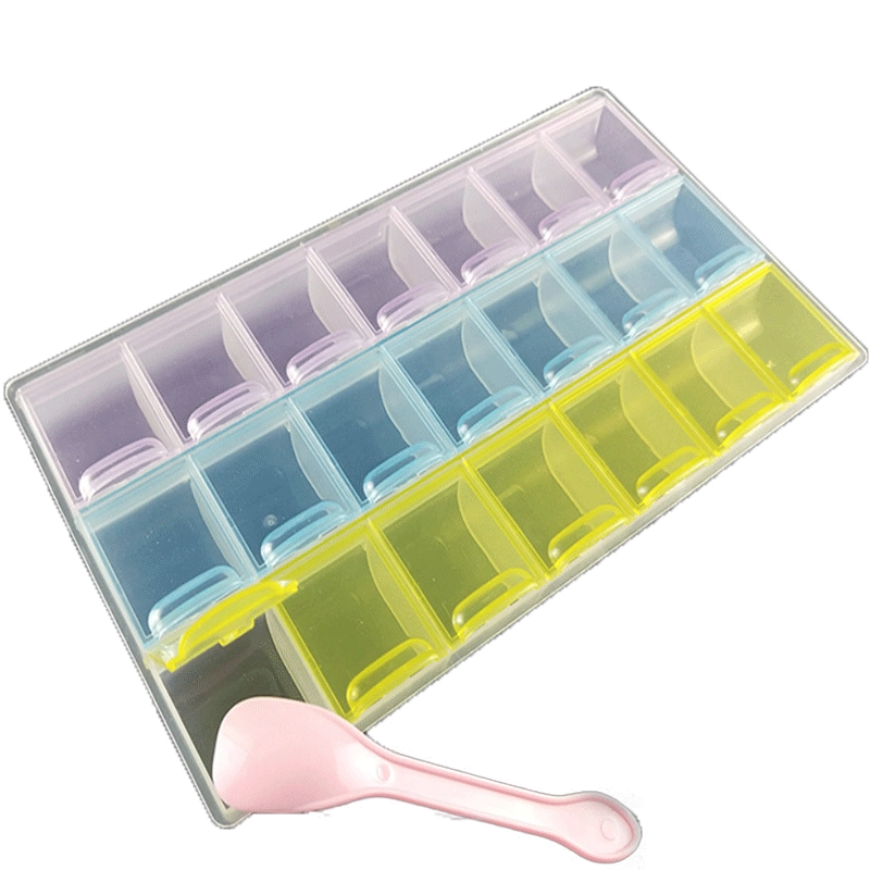 Diamond nail decoration, beads, detachable storage box, DIY, 28 cells