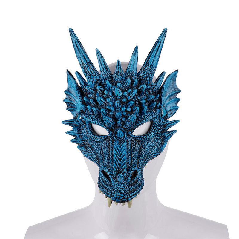Halloween party dragon mask for adult children mardi gras dance party carnival party PU foam 3D animal dragon mask
