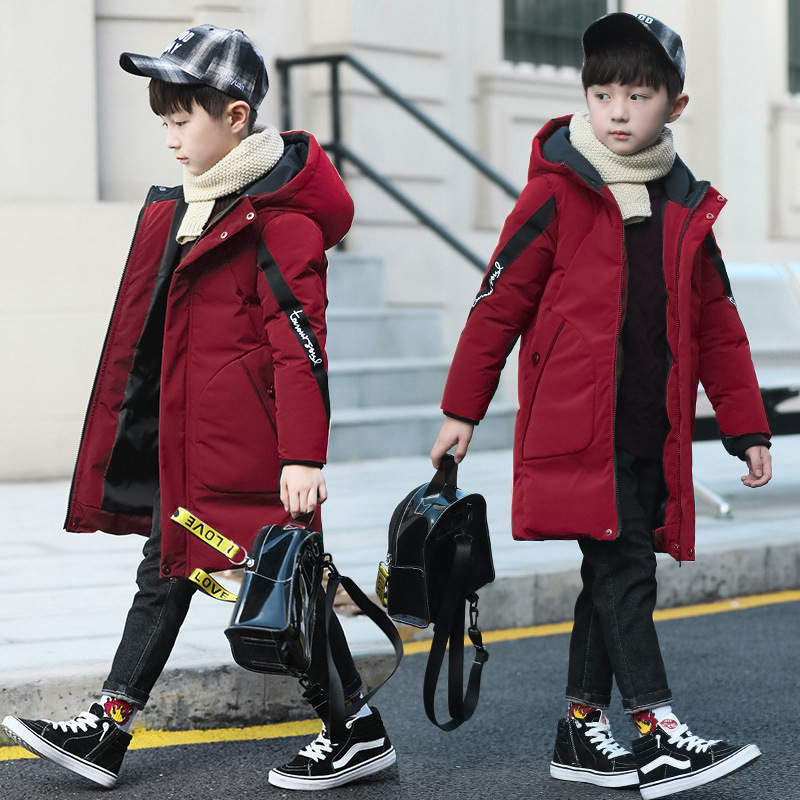 Ropa para niños Abrigo acolchado de algodón de invierno para niños 2023 Abrigo acolchado de algodón de longitud media para niños Abrigo acolchado de algodón engrosado para niños