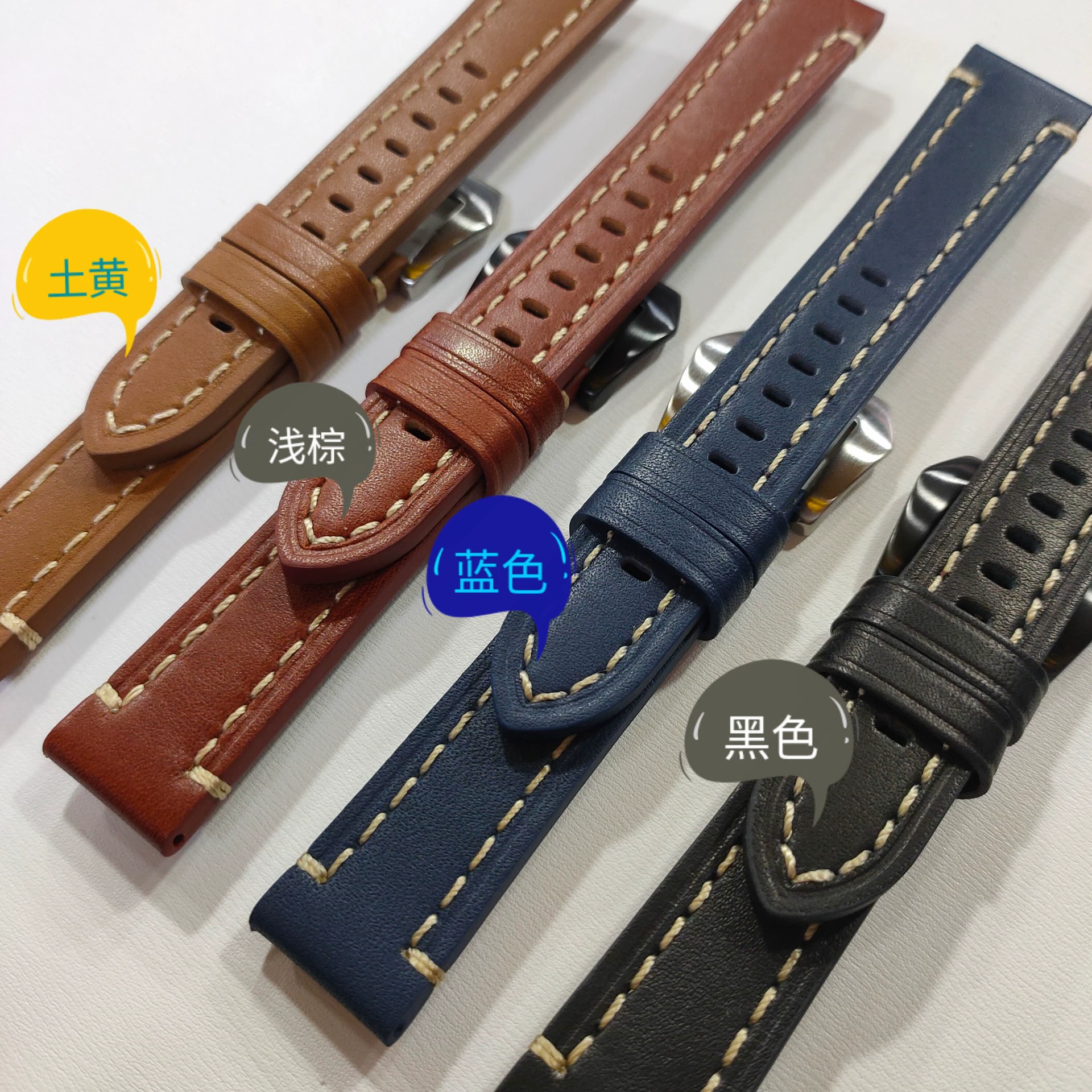 Новый винтажный слой головы мягкий кожаный ремешок аксессуары 4 цвета адаптация 18mm/20mm/22mm/24mm