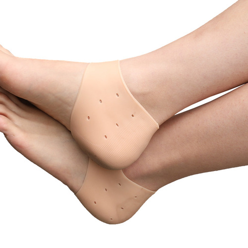Silicone heel protector relieves heel pain. Unisex heel crack-proof cover and wear-resistant insole.