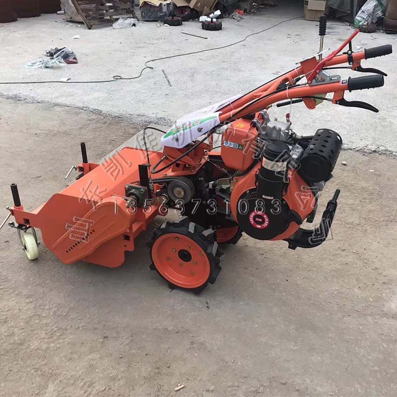 葡萄园地除草粉碎还田机 手推式柴油灭草机 田间草坪割草除草机