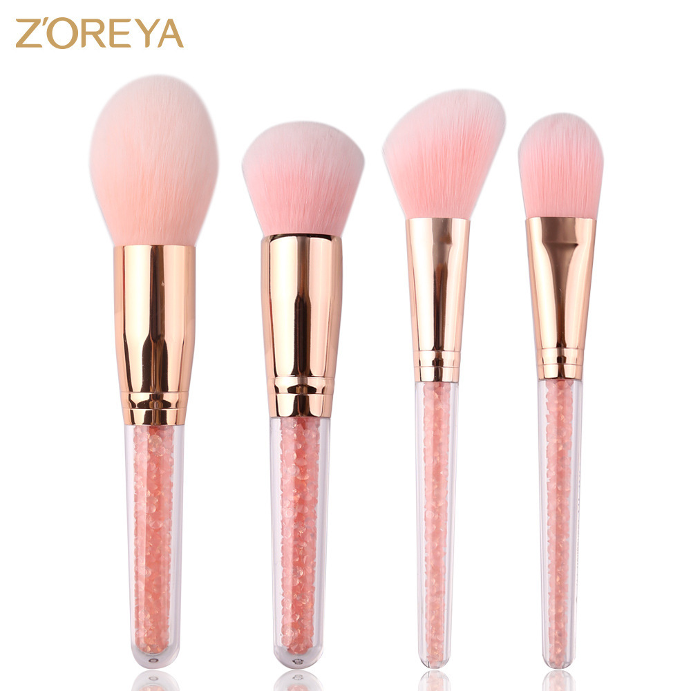 Factory Spot Processing Custom Wholesale Holiday Gift Makeup Brush Bag Crystal Makeup Brush Pink Makeup Brush Set display picture 10