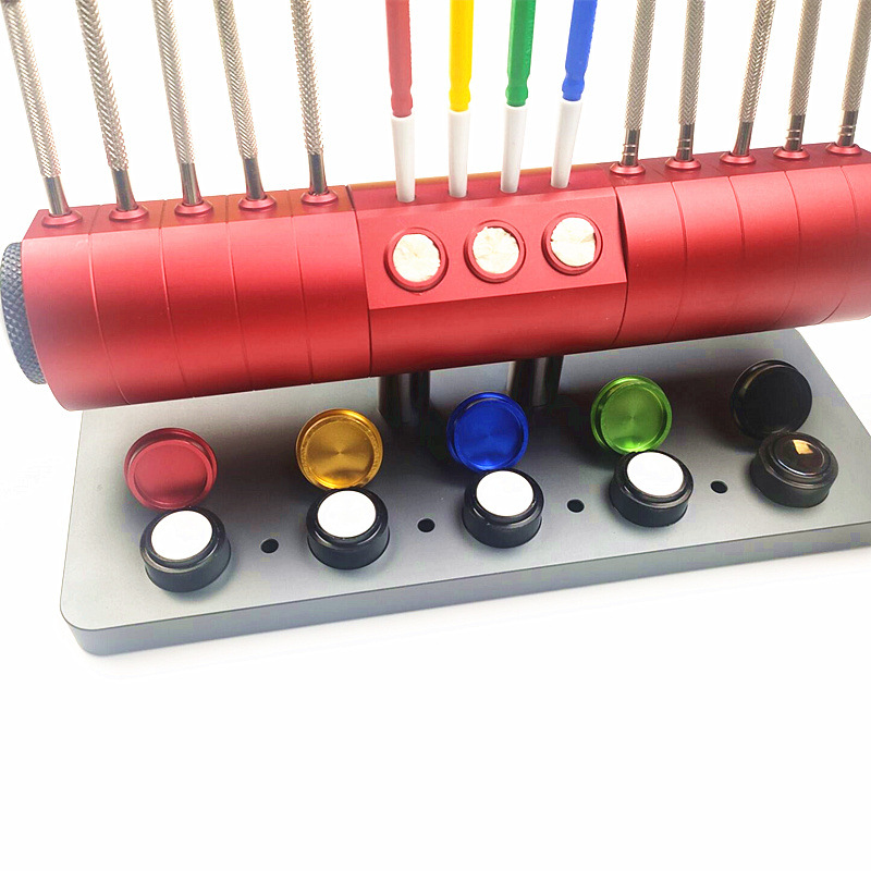 修表工具 金属油碟底座 刀架油笔架 7011陶瓷油碟组合工具