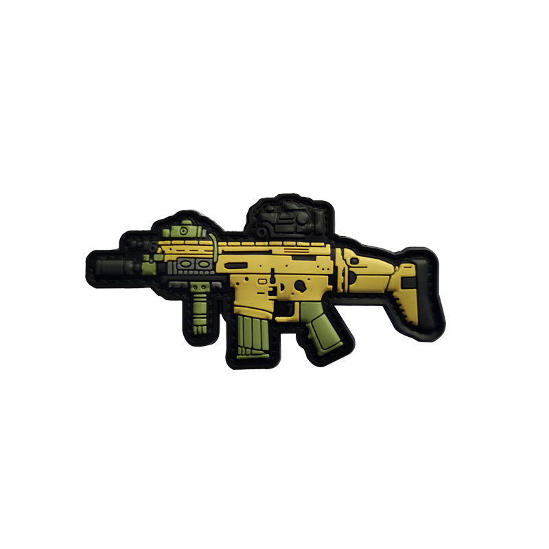 3D PVC velcro sello Q versión arma sello táctico moral insignia personalidad goma al aire libre bolsa accesorios etiqueta