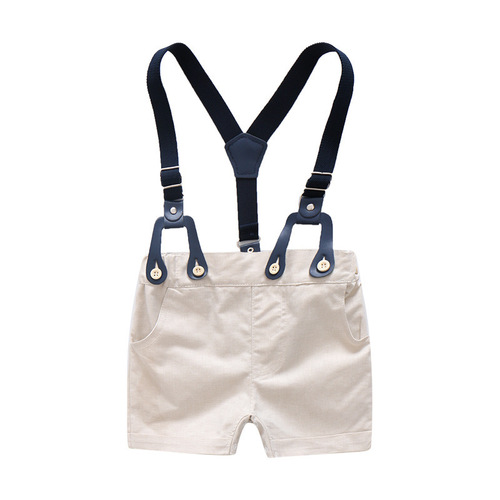 Cross-border new summer product, baby boy, gentleman's khaki, dinosaur printed romper multi-piece set, wholesale + hat