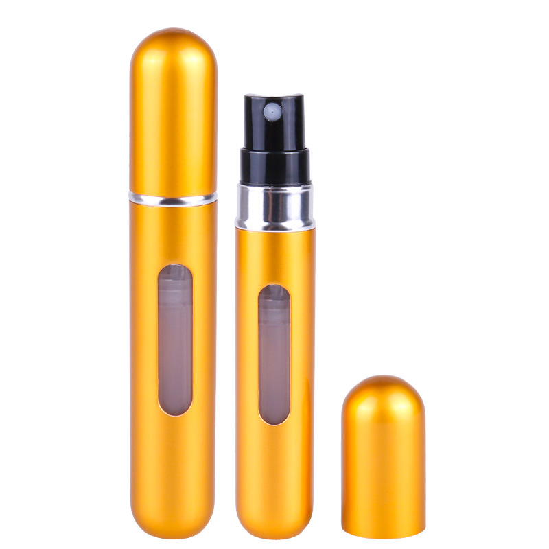8ml de perfume sub-botella de llenado inferior redonda botella de spray de lápiz labial portátil de viaje Ciclo de alta gama