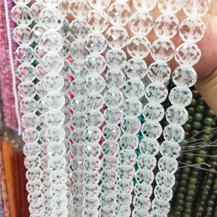 Wholesale of special crystal jewelry cut white crystal loose beads, DIY glass semi-finished jewelry beads, factory direct sales detail image 1