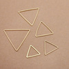 Copper accessory, earrings, pendant, triangle, handmade, Korean style