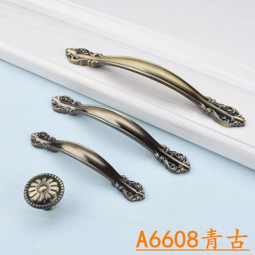 Kitchen cabinet drawer shoe cabinet handle zinc alloy aluminum handle black handle amber ivory white Fuji white handle