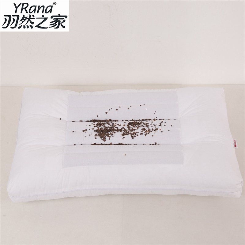 廠家直銷荞麥枕頭 護頸單人花草枕芯 高支高密全棉荞麥殼枕批發