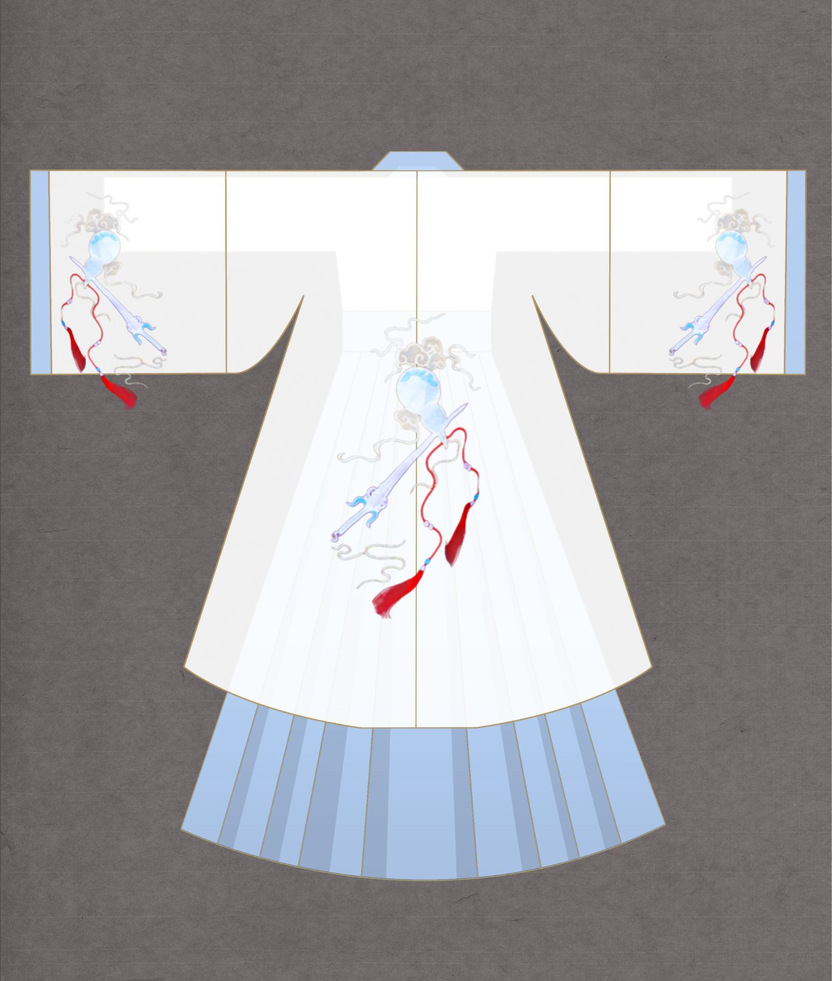 5699原创 刺绣花 汉服交领上襦齐腰裙大袖衫大码情侣套装学生队服-阿里巴巴