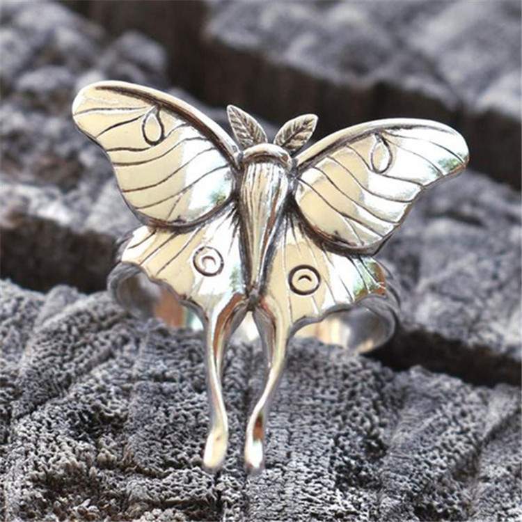 Vintage Butterfly Band Ring For Women Alloy Jewelry Accessories_voghion.com