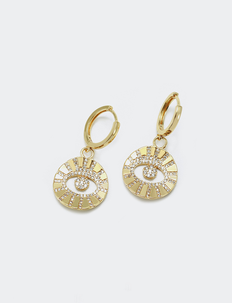 Wholesale Fashion Devil's Eye Gold-plated Earrings display picture 5