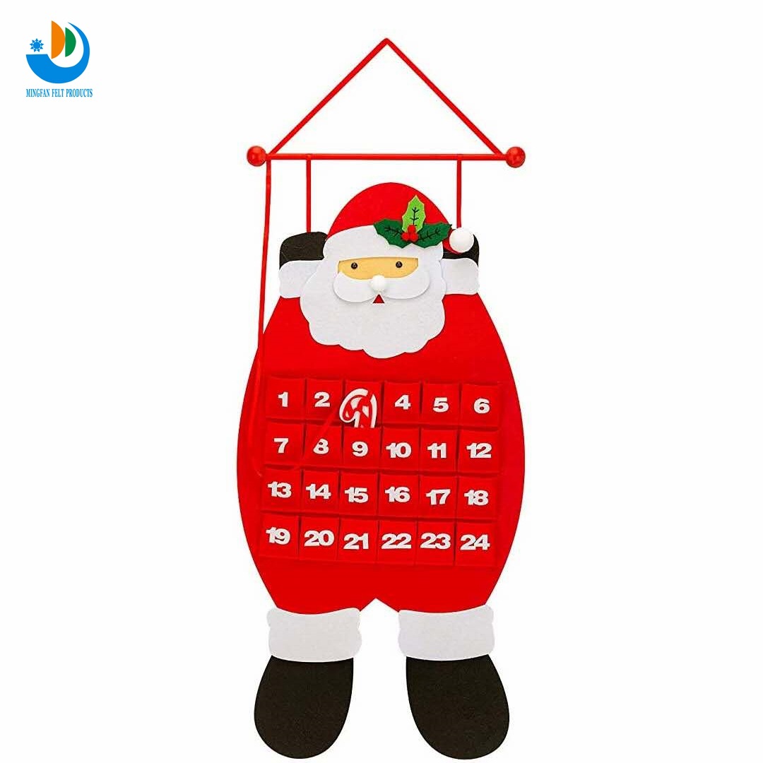 厂家批发定制 毛毡圣诞老人挂饰 圣诞节装饰 毛毡挂兜 支持定制