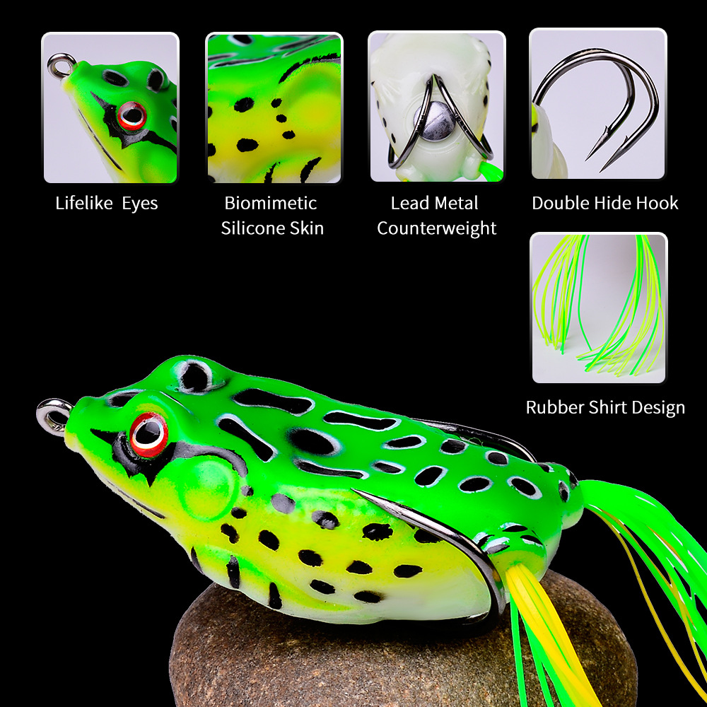 Soft Frogs Lures Soft Baits Bass Trout Fresh Water Fishing Lure