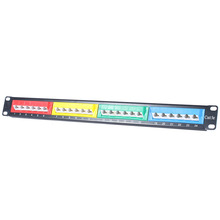 非屏蔽24口斜口彩色網絡配線架 超五類綜合布線配線架