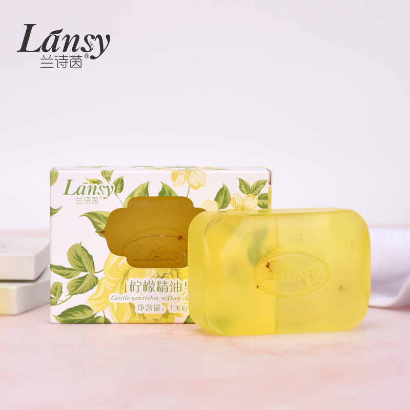 Lan Shi Yin Lemon Essential Oil Soap Wholesale Facial Cleansing Exfoliating Stain Removal Wholesale