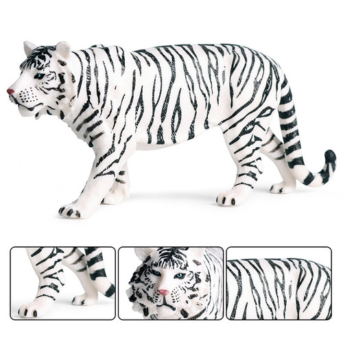 Simulated wild animal model children's solid animal world tiger Siberian tiger plastic toy ornaments