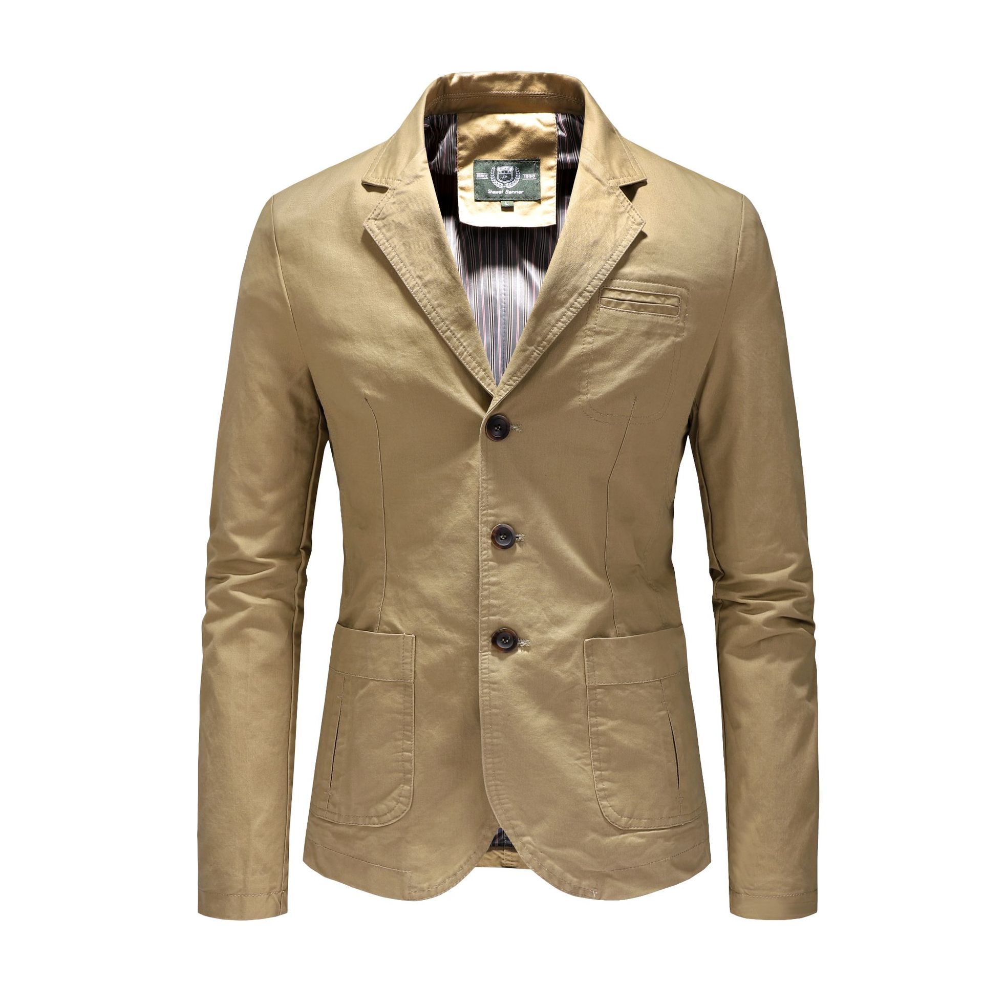 Fábrica transfronteriza 2020 nuevo traje de primavera y otoño para hombre traje casual para hombre chaqueta de algodón abrigo superior de moda