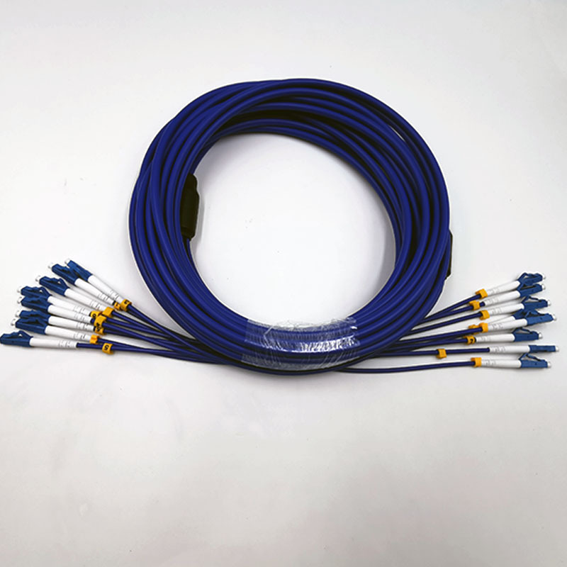 LC-LC单模光纤尾纤铠装工程布线8芯光纤线5米室内防鼠咬铠装跳线