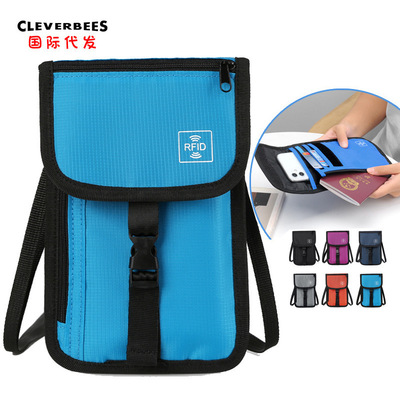 Manufactor Direct selling new pattern travel Card package Messenger One shoulder Passport package multi-function RFID Theft prevention halter Credentials bag