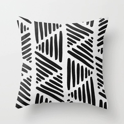 New Geometric Abstract Pillow Cover Peach Skin Office Cushion Cover Car Cushion Cover Lumbar Pillow Cover