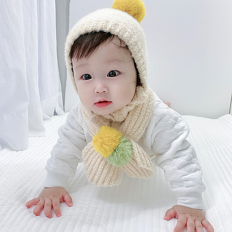 Winter Baby Knitted Ball Wool Hat Children's Ear Cap display picture 8