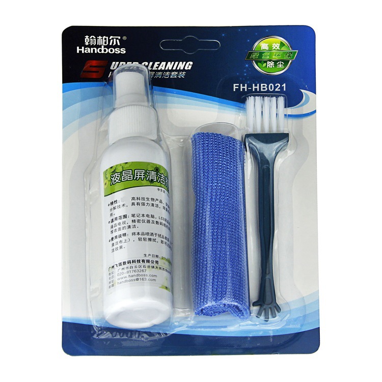 厂家定制平板手机贴膜辅助工具屏幕清洗剂三件套电脑清洁用品通用|ru
