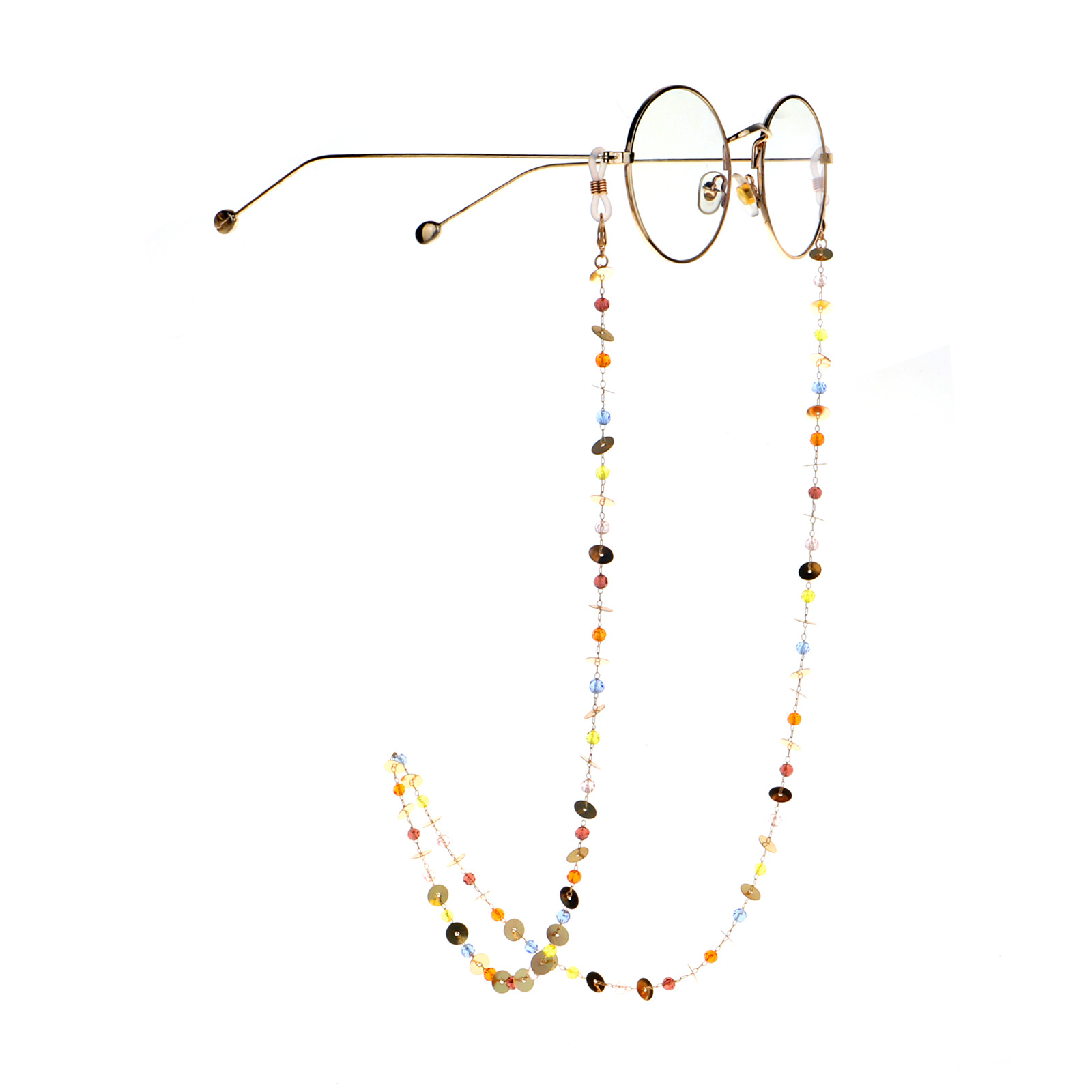 Glasses chain colorful crystal handmade glasses chain reading glasses antilost chainpicture4