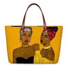 一件代發外貿新款非洲女孩圖案logo女包手提單肩媽咪包學生包大包